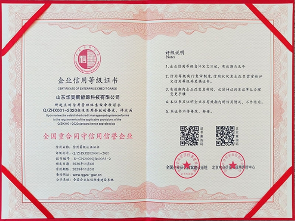 全国守合同重信用信誉企业证书